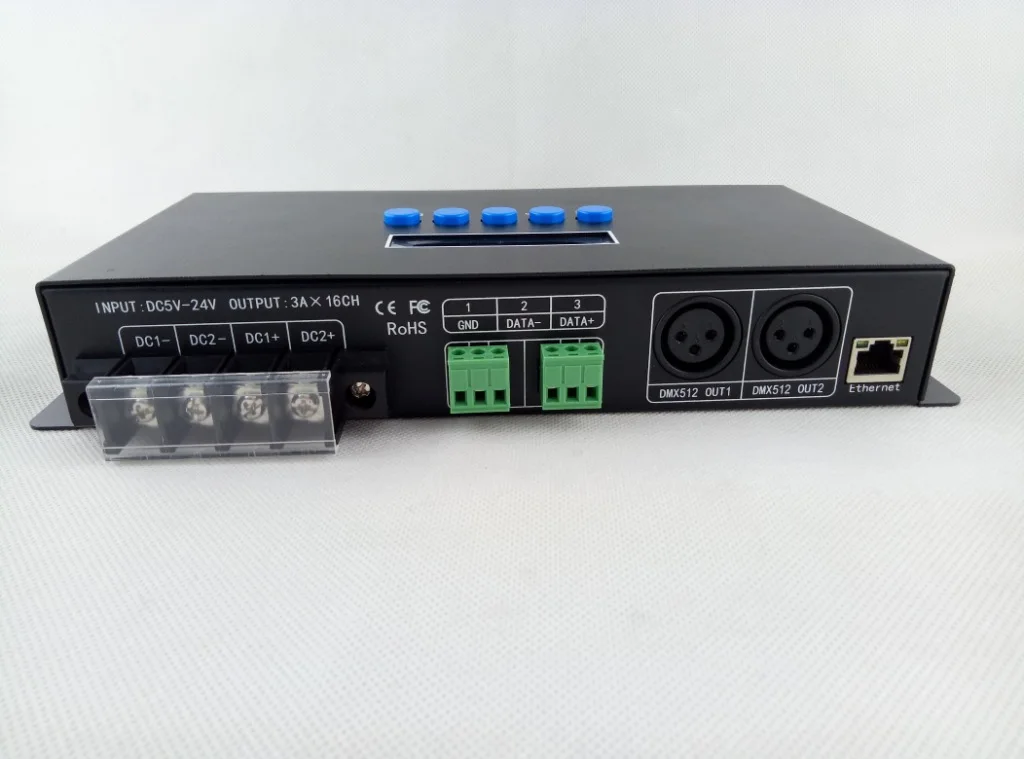 Сценическое освещение ARTNET в контроллер SPI 3A * 16CH светодиодная лампа стандарт Ethernet