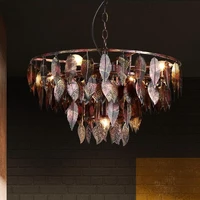 iwhd american style loft vintage pendant lights iron leaves led hanging lamp retro industrial hanglamp bar lampen cafe luminaire