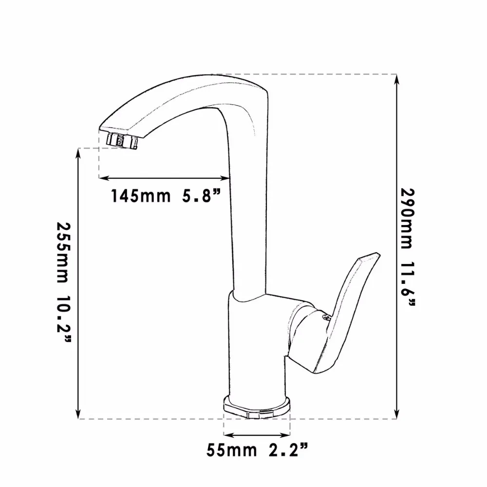 YANKSMART Spray Deck Mounted Single Lever Wash Basin Sink Vessel Kitchen Faucet Bathroom Tap Hot And Cold Mixer | Обустройство дома