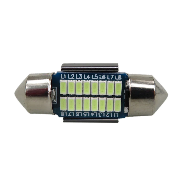 WLJH 2шт CANbus 31 мм светодиодный светильник 3014 SMD 12 В Внутреннее освещение багажник