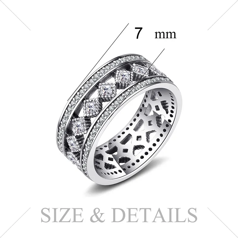 Jewelrypalace стерлингового серебра 925 Винтаж чары открытые коктейльное кольцо Круглый Модные украшения Сталь кольца для женщин/девочек