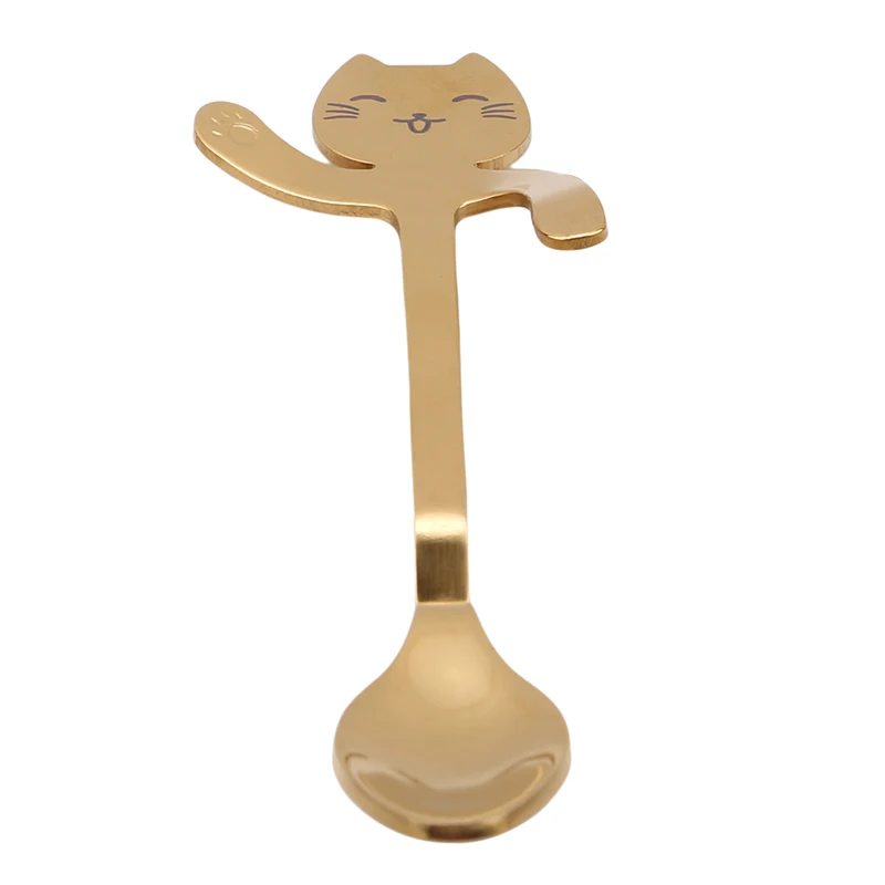 Lucky Cat ложка из нержавеющей стали креативная подвесная кофейная Милая для кошки