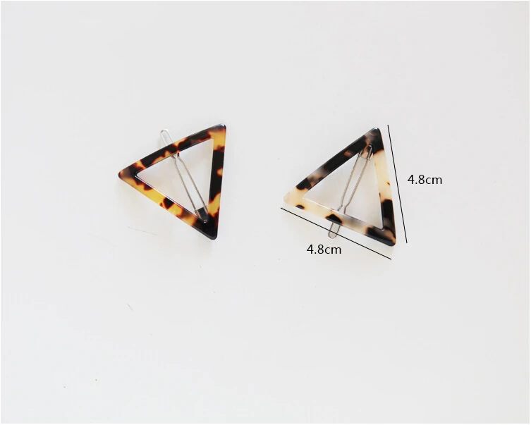 Новые модные заколки для волос леопардового цвета треугольные девочек женские