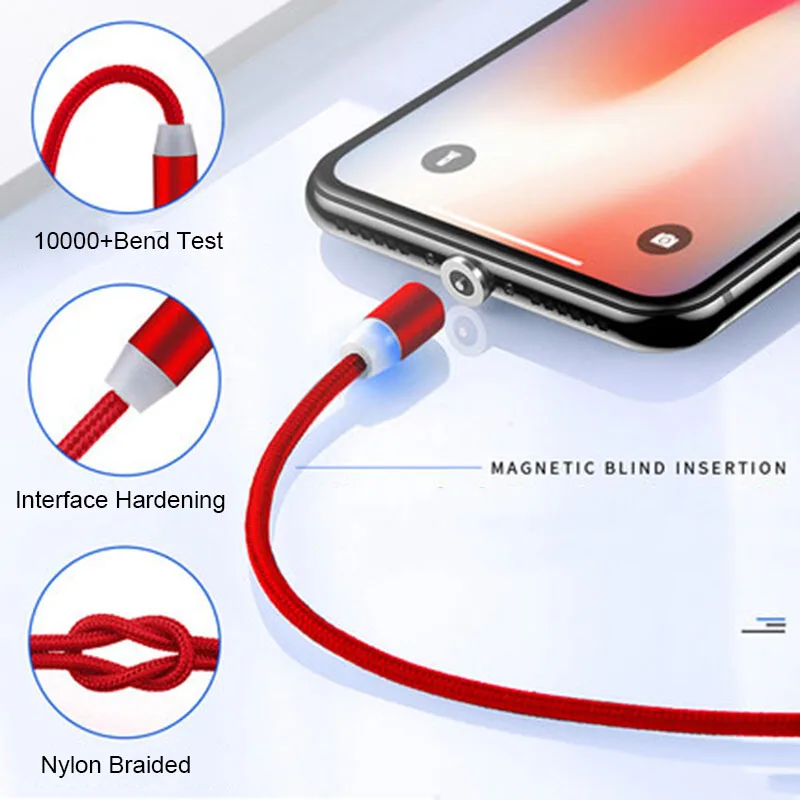 Sarika S03 3 в 1 магнитное зарядное устройство Micro USB кабель для iPhone 5 5S 6 7 6S 8 Plus Быстрая зарядка магнит зарядка usb type C кабель провод