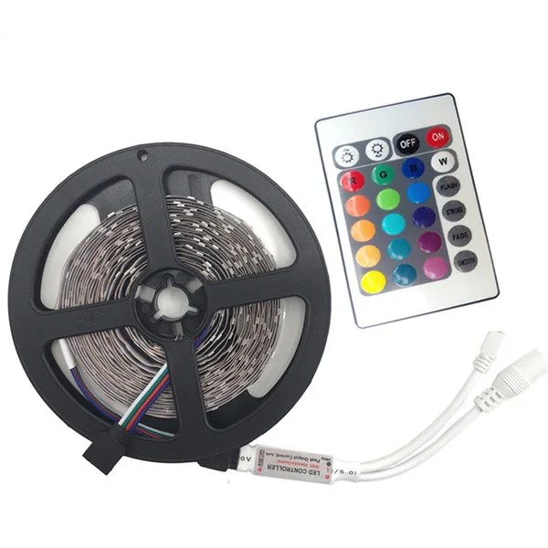 Светодиодная лента 3528 RGB холодный белый теплый синий красный зеленый цвет 5 м 300 SMD