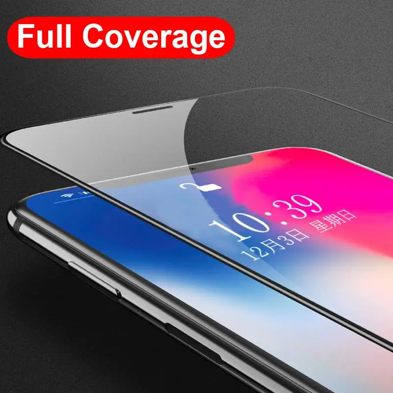 Full Cover Protective Glass on For Apple Iphone X XS XR Max Screen Protector Tremp Aphone Aiphone I phone 10 S R Verre Glas Film | Мобильные
