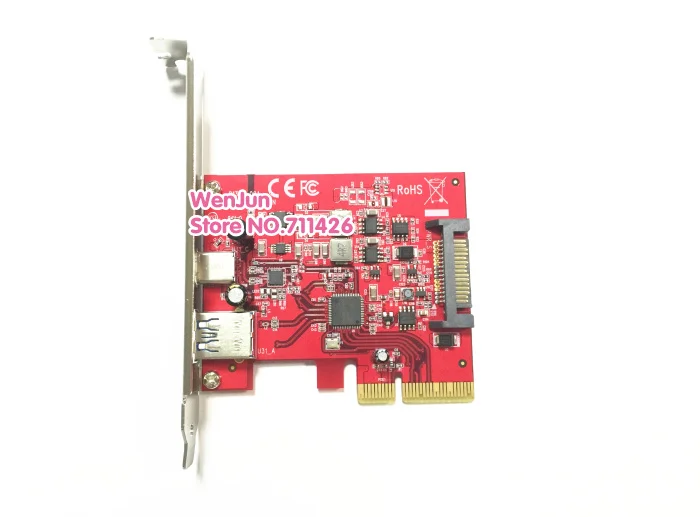 10 Гбит/с USB 3,1 Gen 2 type-A+ type-C PCI express Card PCI-E 2x к usb3.1 type A+ type C адаптер для MAC PRO OSX 10,9-10,14