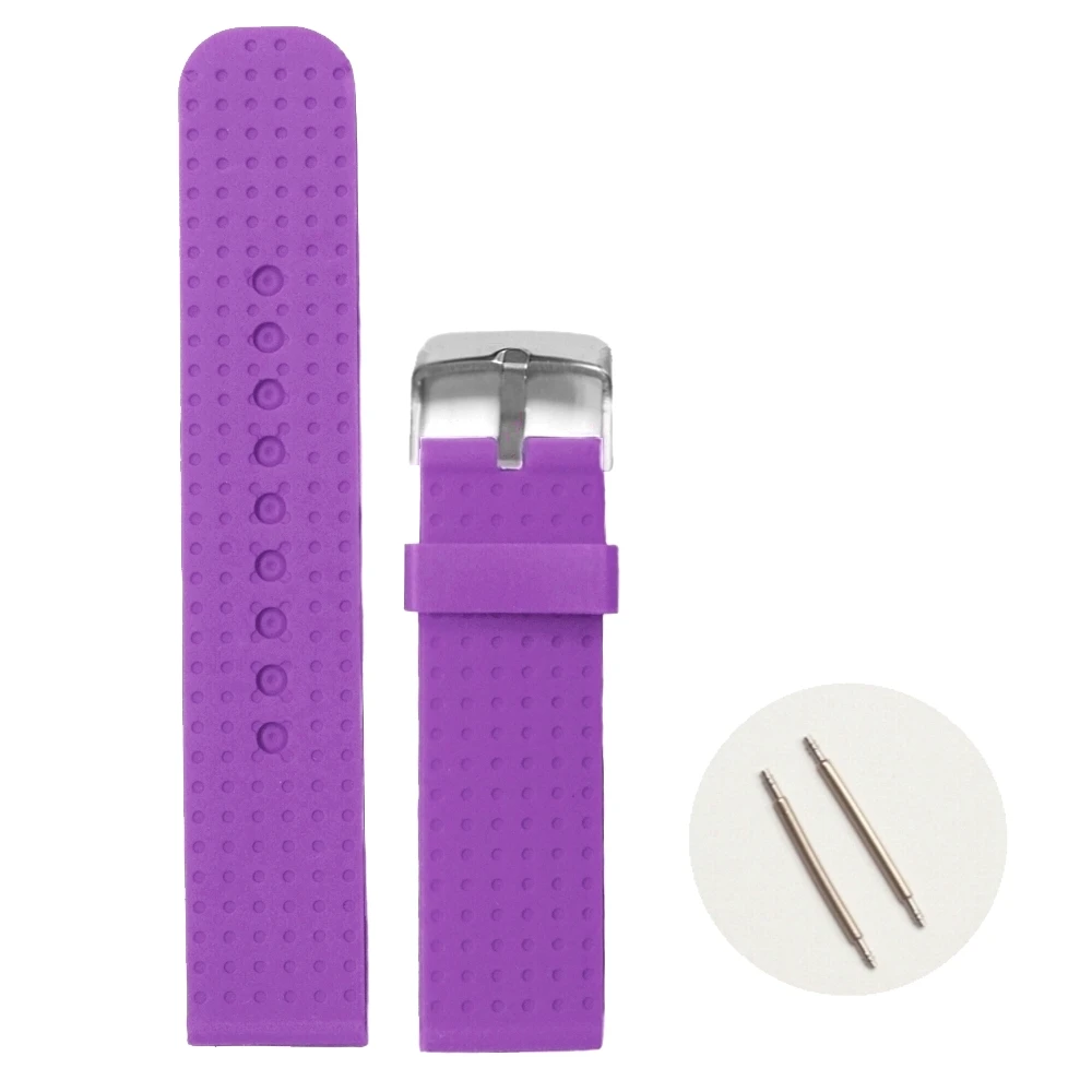 22 мм Новый силикон фиолетового цвета желе резиновый ремешок для часов девушек