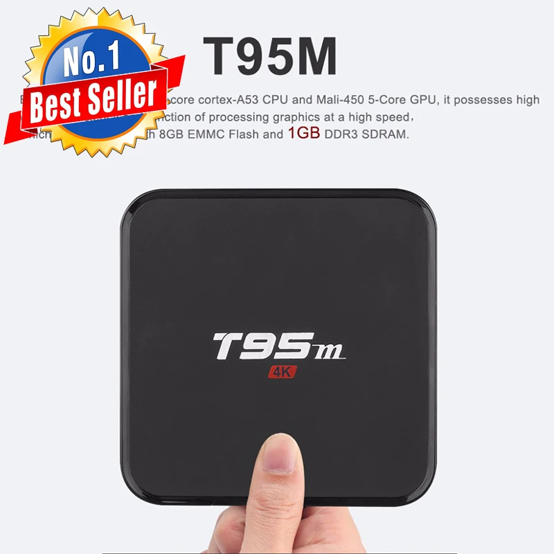 Sunvell Smart Tv Box T95m Android 6 0 Европейский IPTV 4 К s905X UHD 1 ГБ 8 Wi-Fi Media Player | Электроника