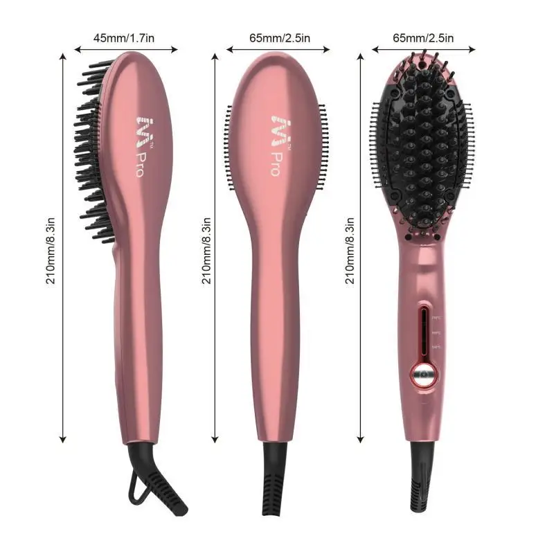 Профессиональный Выпрямитель для волос щетка мини отрицательные ионы воздуха