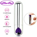 Мужской Вибратор nuo10, вибрирующий мини-пуля, водонепроницаемый вибратор, массажер для точки G, секс-игрушки для женщин, секс-продукт, USB Вибраторы