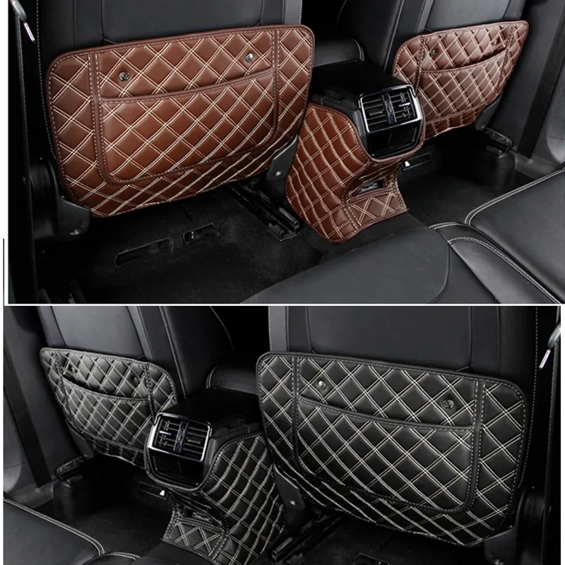 Car armrest box Back row anti kicking pad holster Artificial Leather 2 color For SKODA KODIAQ 2017 2018 | Автомобили и мотоциклы
