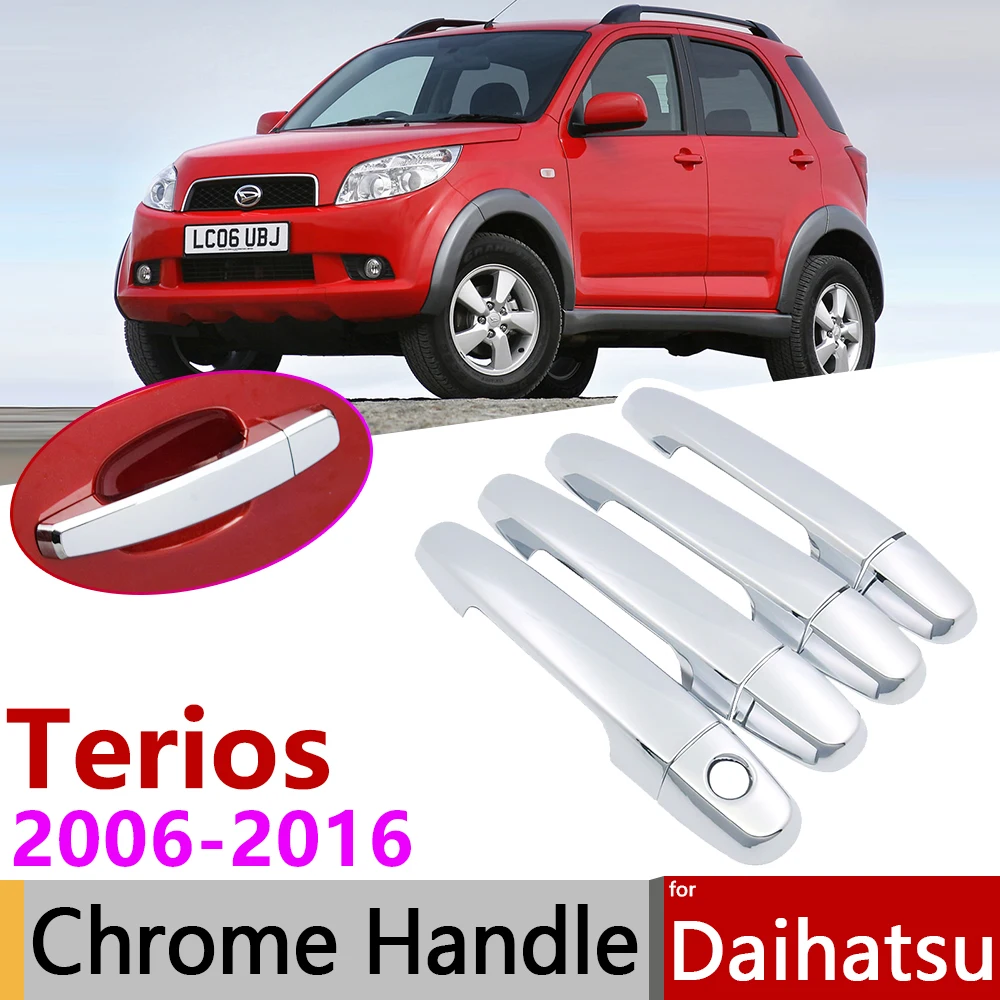 Хромированная накладка на дверную ручку для Daihatsu Terios Bego Eco Wild J200 F400 2006 ~ 2016