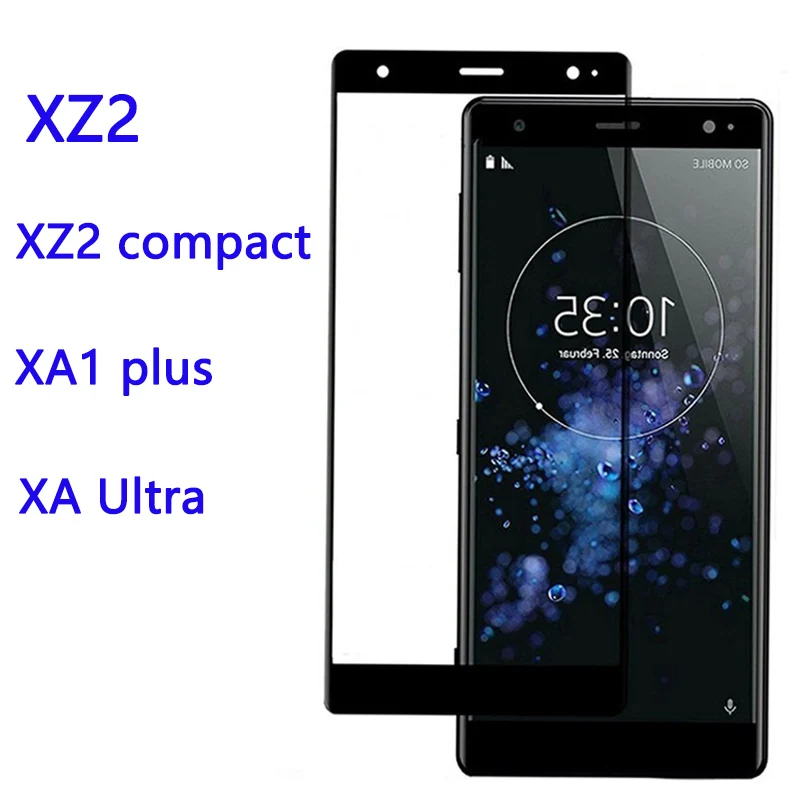 for sony xperia xa ultra glass xz2 screen protector compact xa1 plus tempered protective glas protect film |