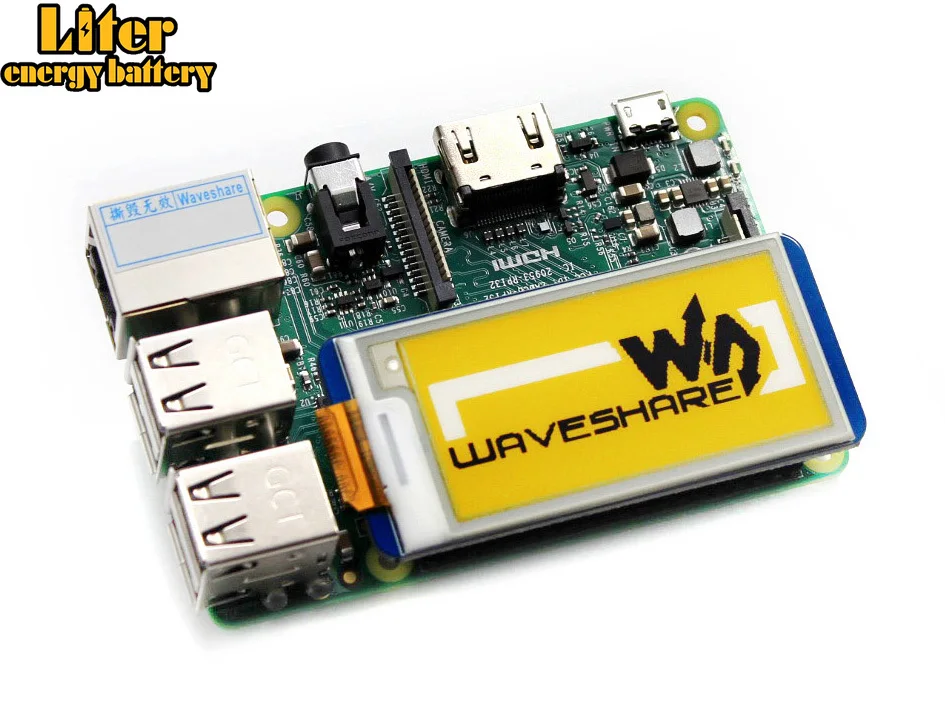 Waveshare2.13inch e Paper HAT (C) 212x104 E paper для Raspberry Pi2B/3B/Zero W желтый черный белый трехцветный