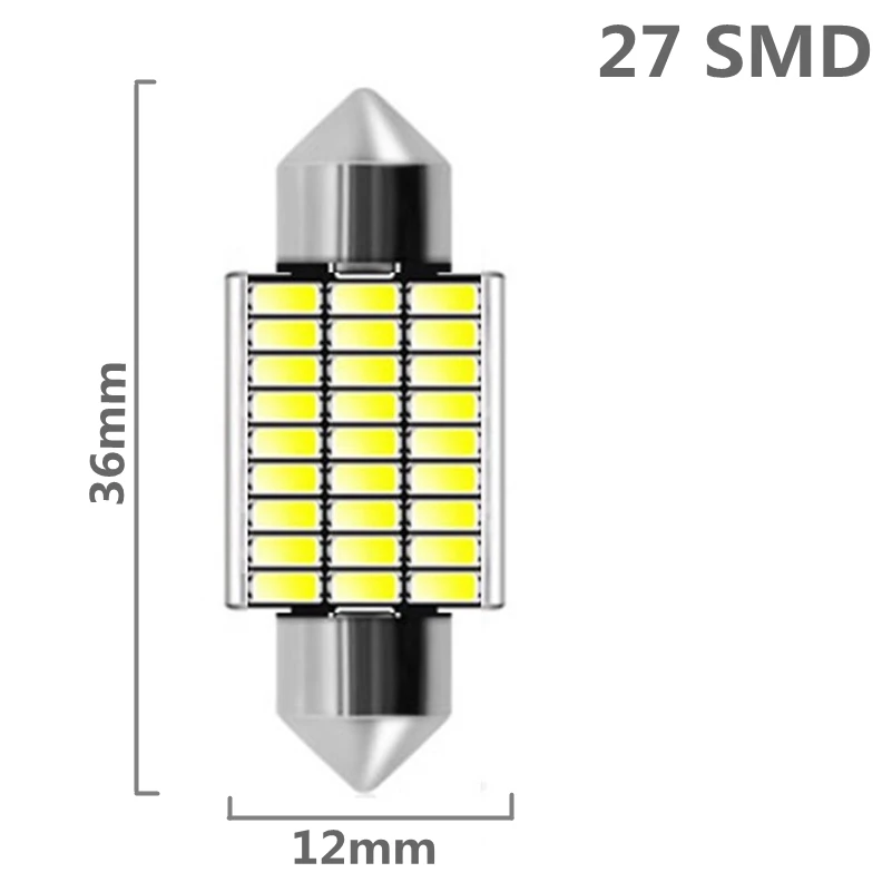 31 мм 36 39 41 C5W C10W супер яркие 18 27 30 33 SMD 4014 Светодиодные Автомобильные гирлянды Canbus
