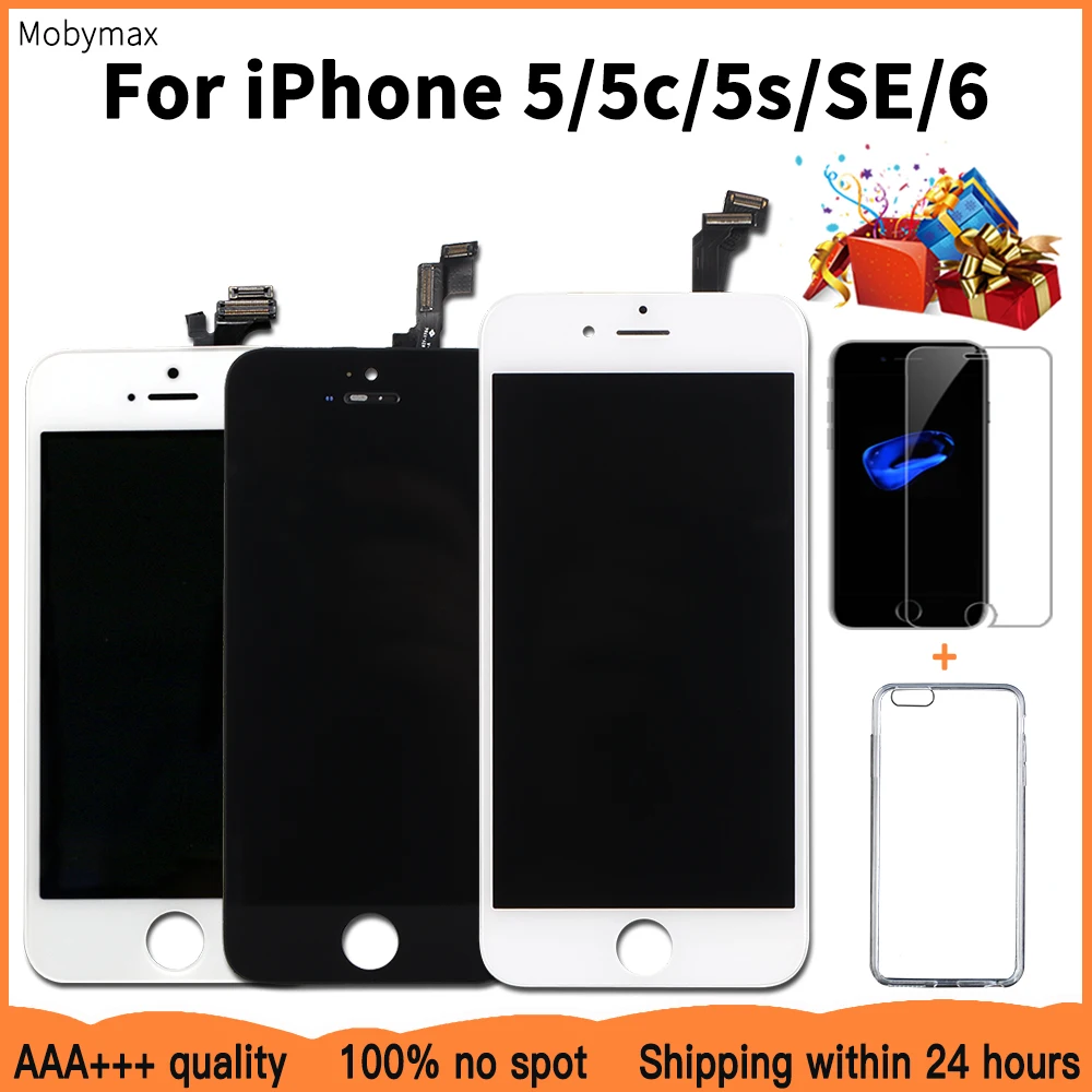 AAA +++ экран для iPhone 5 ЖК-дисплей сенсорный дигитайзер в сборе Замена 5s 6 без битых
