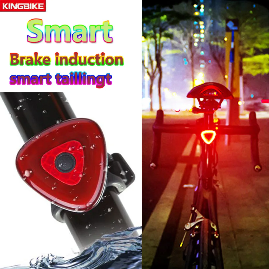 Велосипеда вспышка светильник MTB велосипед задний Авто старт/стоп сигнал