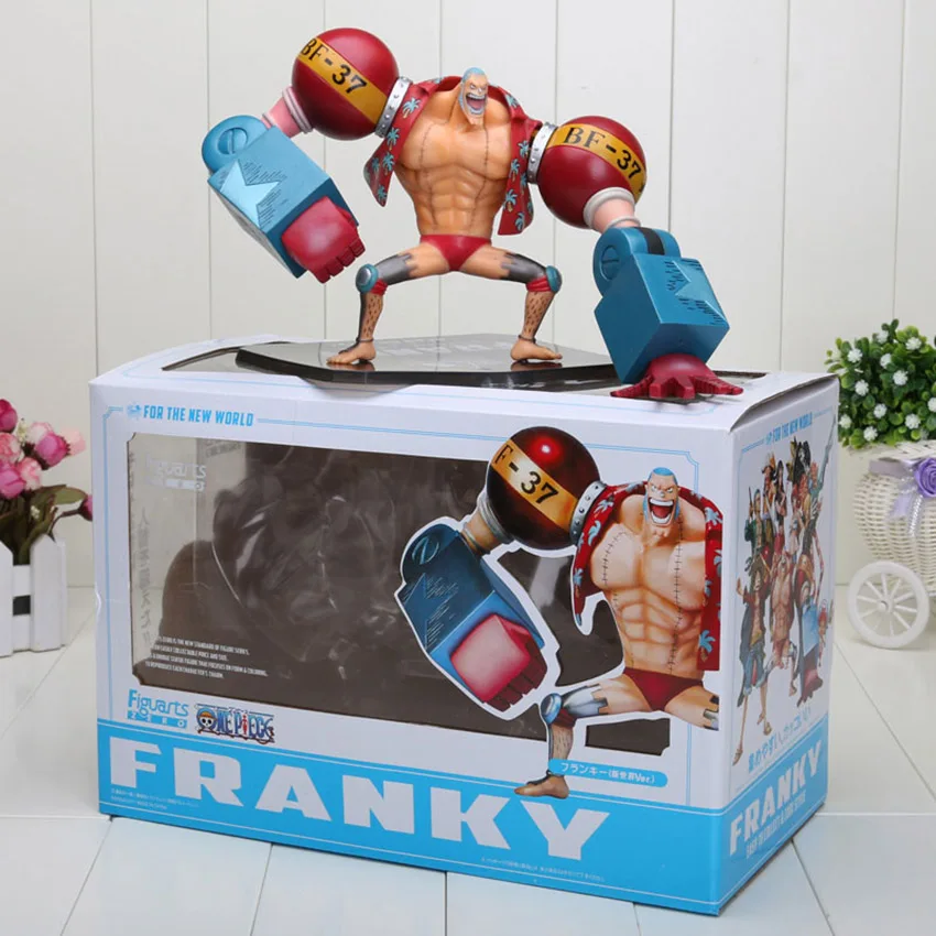 franky in box Одна деталь мертвый или живой Нико нами Луффи Усопп Санджи Чоппер Зоро 2 года спустя ПВХ фигурка одна деталь Луффи игрушка - Цвет: franky in box