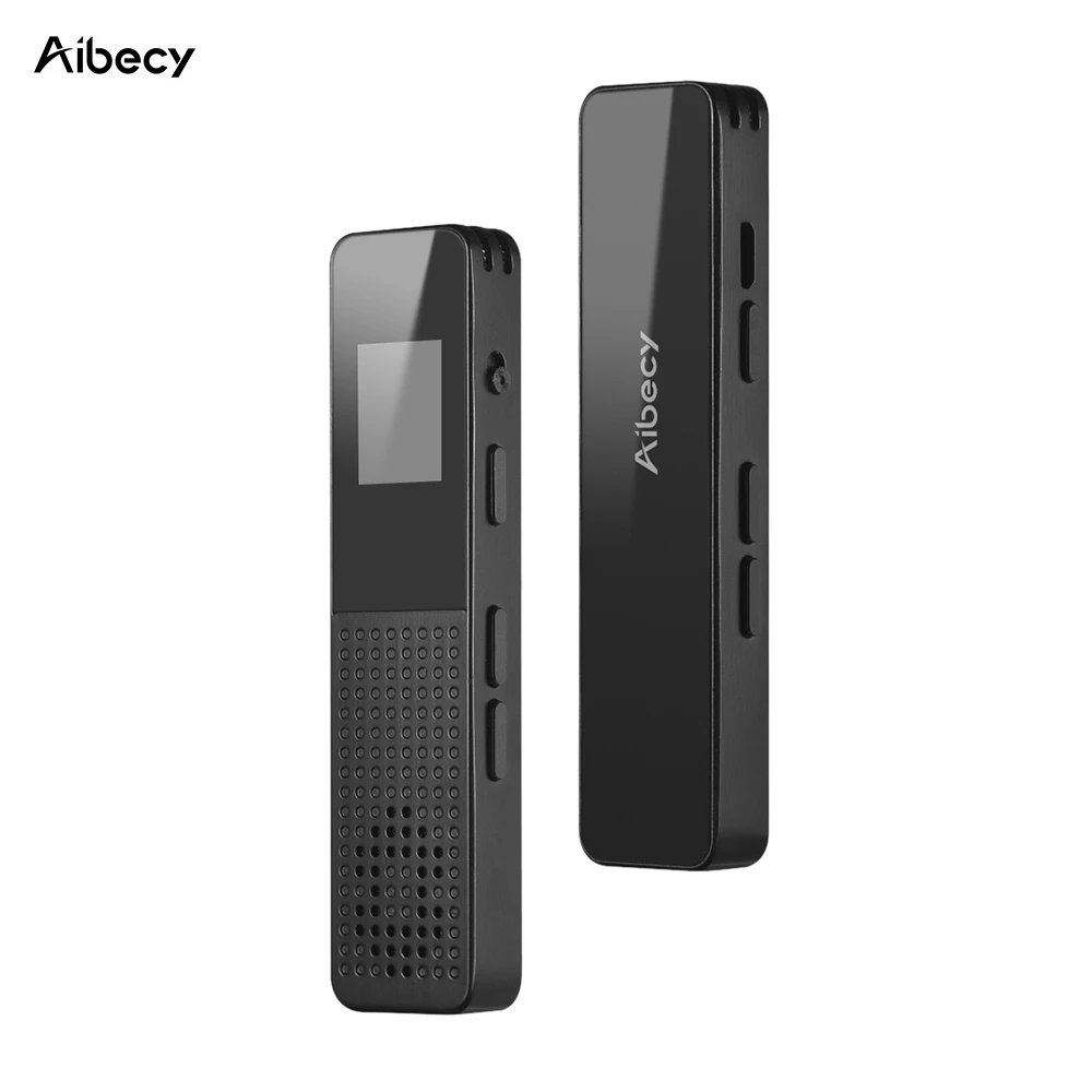 Цифровой диктофон Aibecy 16 ГБ mp3 плеер с микрофоном и слотом для