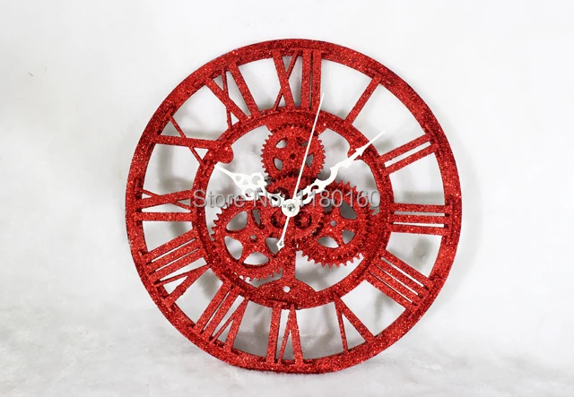 Европейский передач настенные часы Мода творческий большой красного песчаника