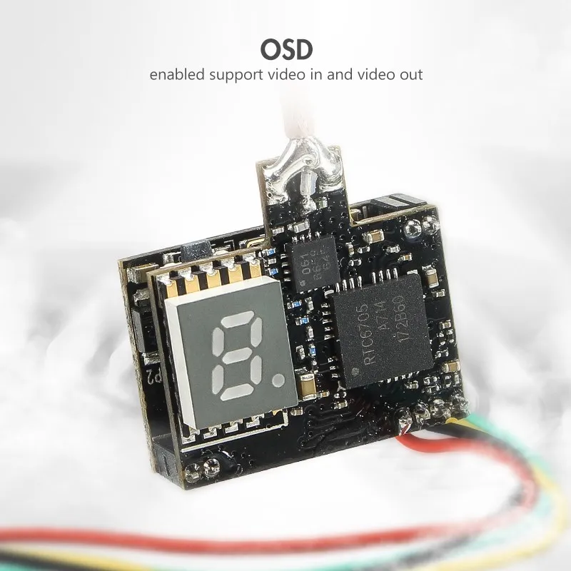 Eachine TX05 0,01/5/25/50/100/250 мВт переключаемый w/OSD AIO 5,8G 72CH VTX 600TVL NTSC Мини FPV Камера для дрона с дистанционным управлением
