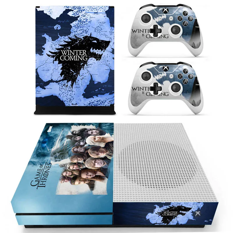 Наклейки для игровой наклейки Thronas Vinly Skin консоли XBOX One S с двумя беспроводными