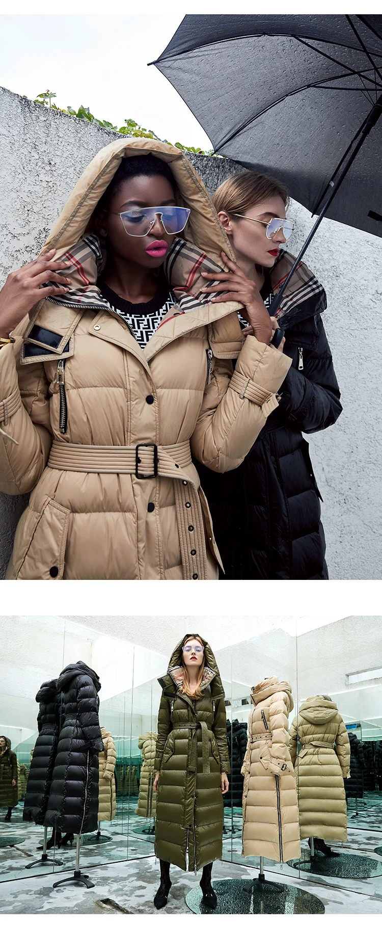 winter jacket women down jackets fashion fox large fur collar thickening fancy goose down coat outerwear long down parkas