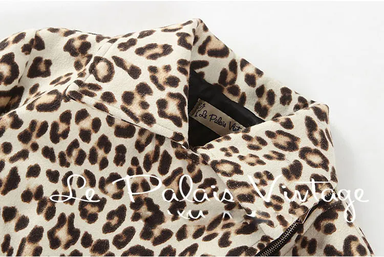 Le palais, Ретро стиль, ограниченная серия, полушерстяные леопардовые костюмы, байкерские короткие куртки и тонкие сексуальные шорты с высокой посадкой, костюмы из 2 предметов