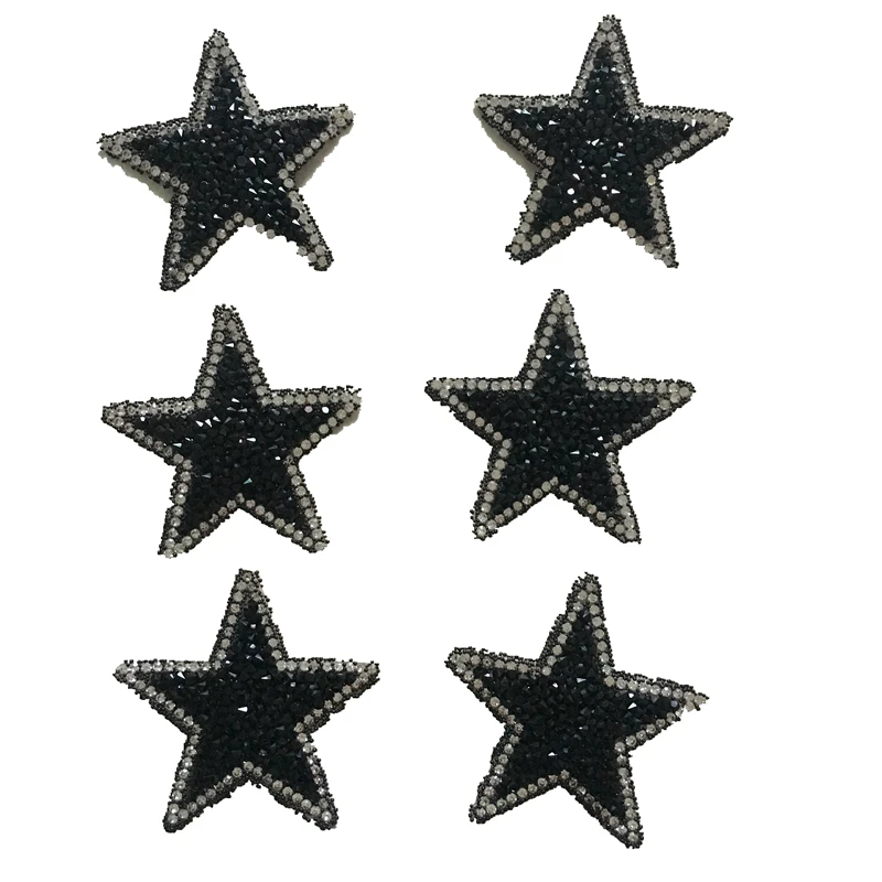 5PCS/lot 3D Rhinestones Star Beaded Iron on Patches for Clothes Bags DIY Accessories Hot Melt Crystals Stars Decoration Applique | Дом и сад