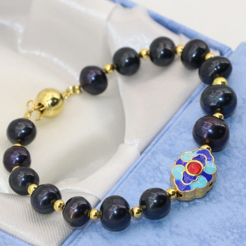 Новая мода Оптовая цена черный культивированный пресноводный жемчуг размером 7-8