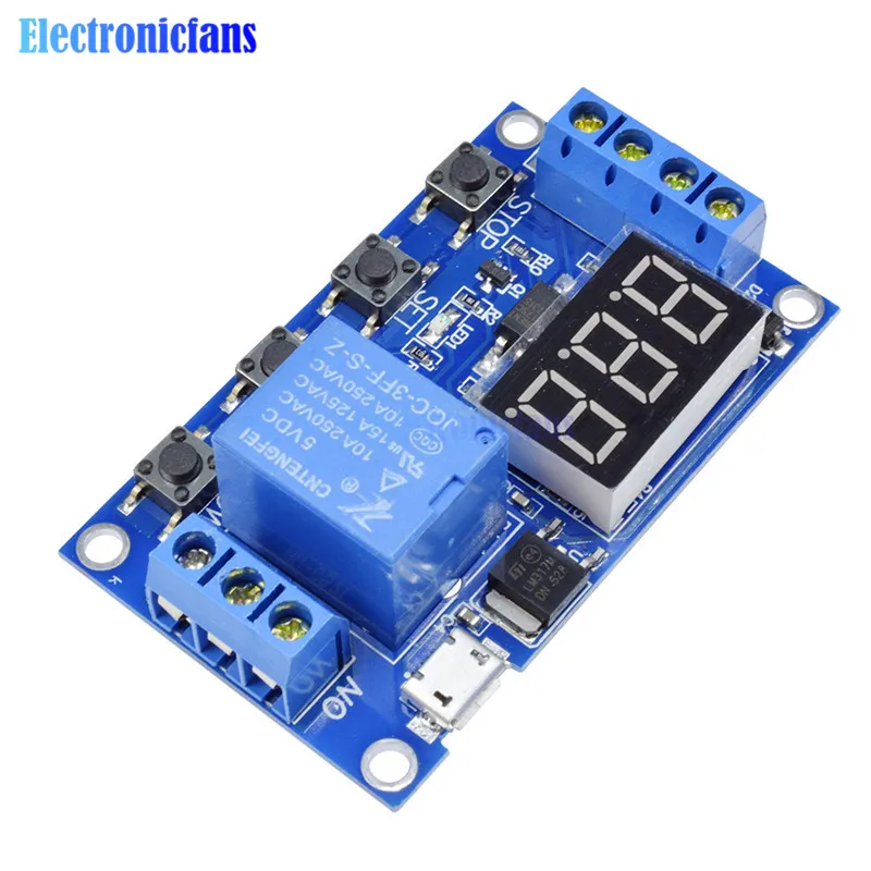 WS16 DC 6-30 V Поддержка Micro USB 5 V светодиодный дисплей Автоматизация таймер задержки цикла управления выключения рели временной задержки 6 V 9 V 12 V 24 V