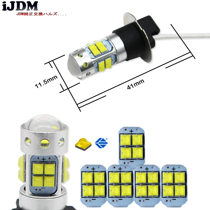 Ijdm 6000 К белый 20 SMD XB D H3 светодио дный замена лампы для автомобиля противотуманные