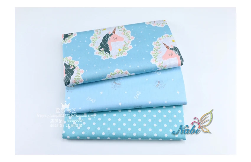 D30 50*160 см рукоделие ткань тканевые салфетки трикотажные для шитья cachetextile ткань meterflowers Единорог пони