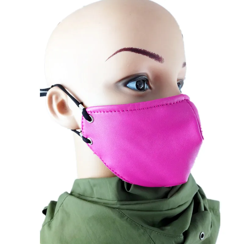 Новинка 2018 Висячие уши панк мотоциклетная искусственная кожа маска Муфель