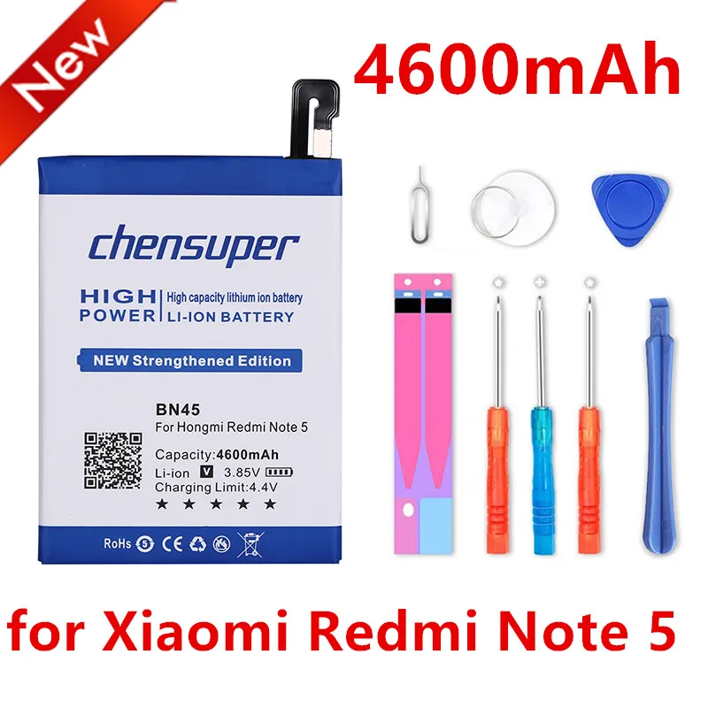 

Аккумулятор chensuper 4600 мАч BN45 для Xiaomi Redmi Note 5 Hongmi Note 5