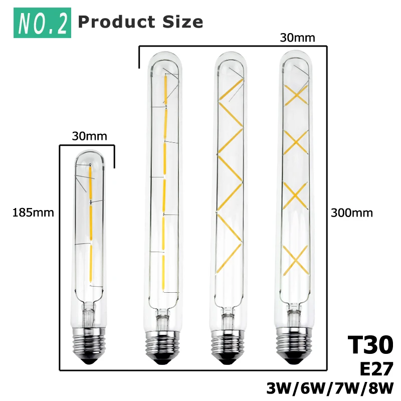 Светодиодсветодиодный лампа Эдисона E27 3/6/7/8 Вт 220 В переменного тока|bulb 3w|led edison