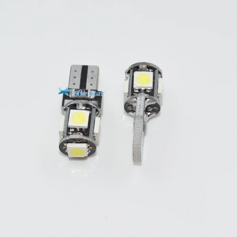 10 шт./лот T10 5 smd 5050 led Canbus без ошибок автомобильные лампы W5W 194 5SMD лампочки OBC ОШИБОК
