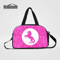 dispalang womens large travel bags pink cartoon unicorn luggage duffle bags horse girls travel handbag big weekend bags