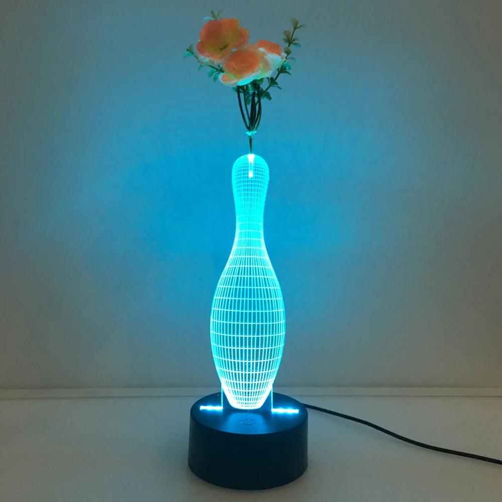Боулинг Форма LED Night Light 3D Настроение Лампы Usb Led Лампа Светодиодный Свет Ночи как