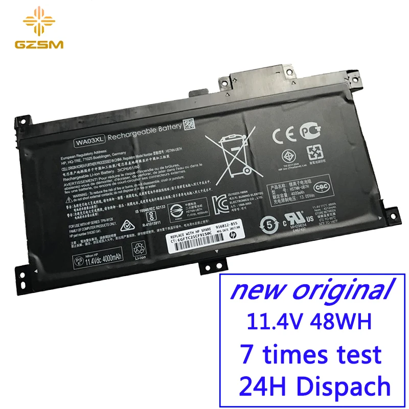 GZSM Аккумулятор для ноутбука WA03XL hp WAO3XL HSTNN UB7H TPN W126 павильона x360 15 br000 BR010ND