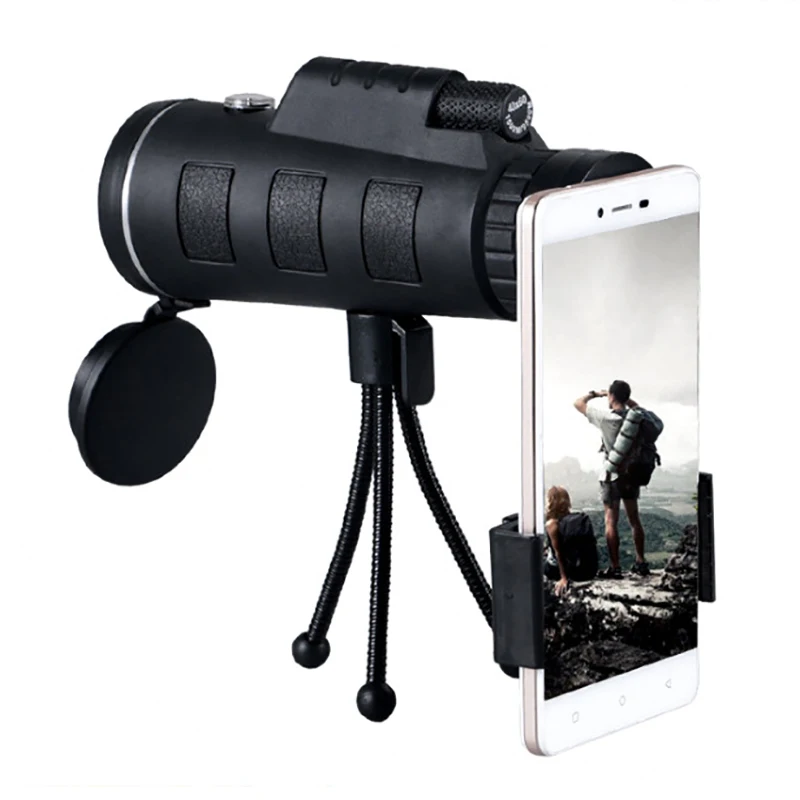 Горячая 40X60 HD зум объектив Монокуляр телескоп + штатив зажим для iPhone Samsung Xiaomi Huawei