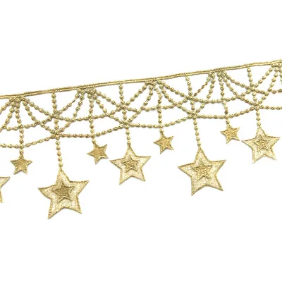 14.5CM WIDE water-soluble gold COLOR lace embroidery DIY wedding dress skirt headgear garment accessories 1yard=91cm JB55 | Дом и сад