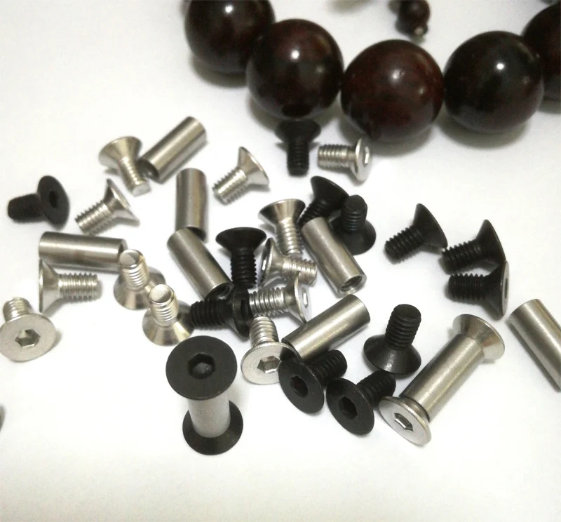 22.0mm* 5mm (black) Stainless steel Knife Handle Flat head hex Chicago Screws Suitable for hole | Обустройство дома