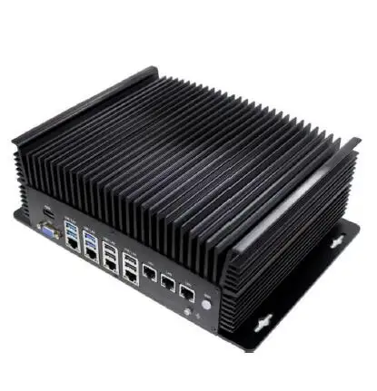 Безвентиляторный промышленный компьютер Core i7 6700 7 * RJ45 GLAN 4 USB3.0 USB2.0 3 COM 1 8bit GPIO