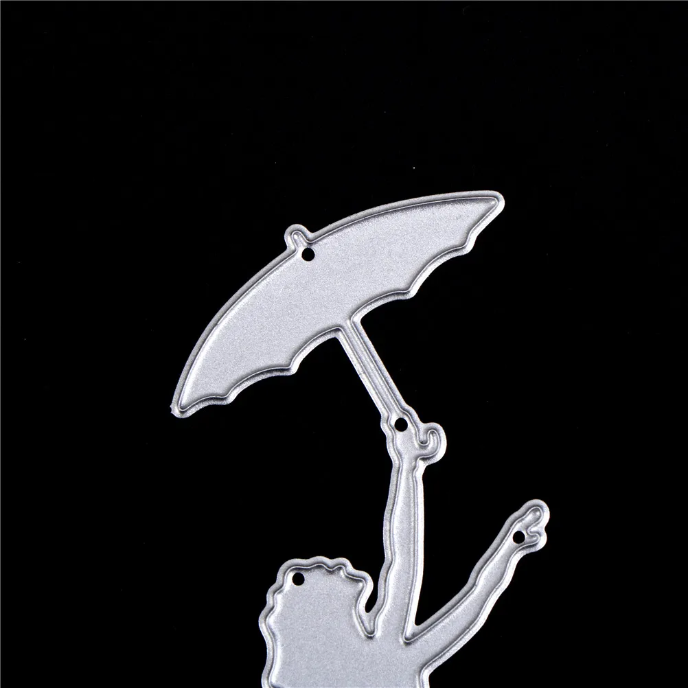 10.1*3.6cm Umbrella Girl DIY Die Cutting Template Metal Steel Dies Stencils Scrapbooking Decorative Embossing Suit Card | Дом и сад