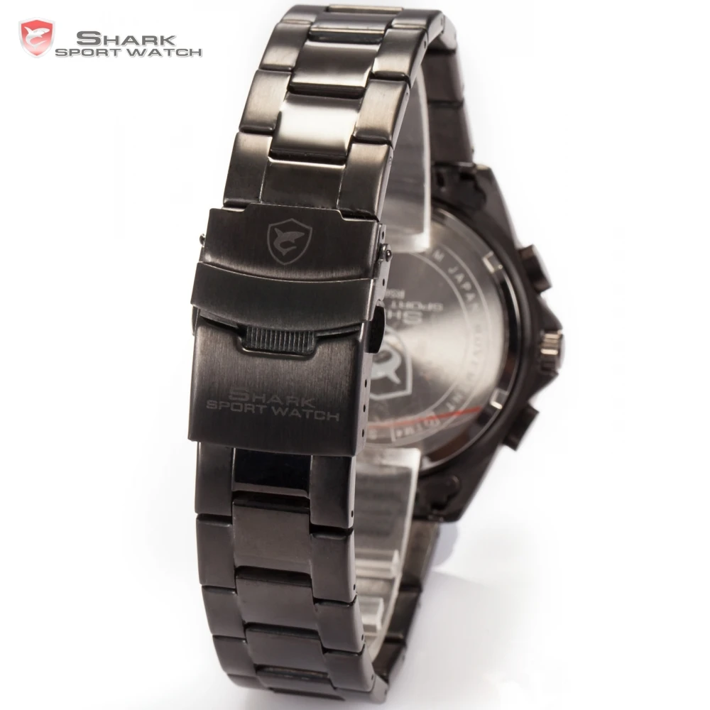 Акула марка 6 руки 3D логотип авто дата браслет из нержавеющей стали часы наручные
