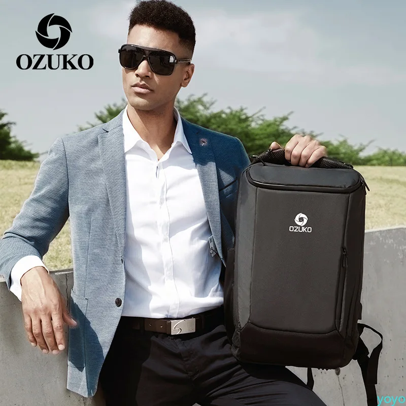 OZUKO Business Duplex USB Multifunctional Outdoor Waterproof Computer Travel Backpack male backpack | Багаж и сумки