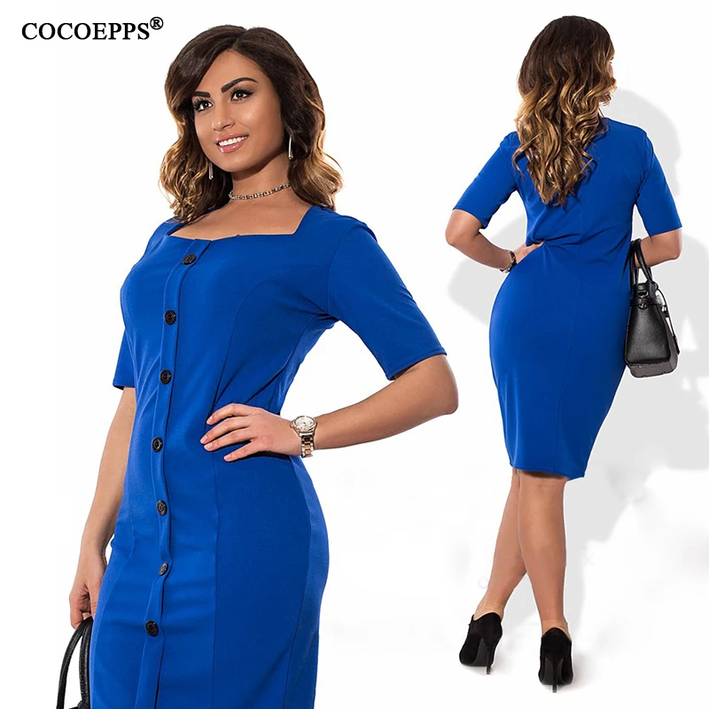 2018 женские платья на пуговицах 5XL 6xldress весенние элегантные офисные вечерние с