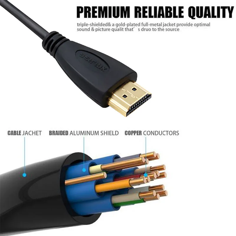 HDMI кабели позолоченный 1080P 3D кабель для HDTV 0 3 м 5 1 8 2 10 15 20 25 30 м| |